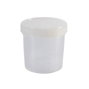 Coletor universal de 80ml com 100 unidades para coleta de amostras.